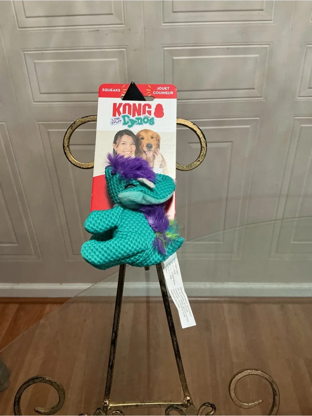 KONG Dog Dynos Plush Toy Various Assortment Sz Sm/med 4”